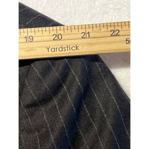 Armani Collezioni 44L 35x30 Gray Stripe Mens Wool Cashmere Flannel Finish Lux - Picture 9 of 16